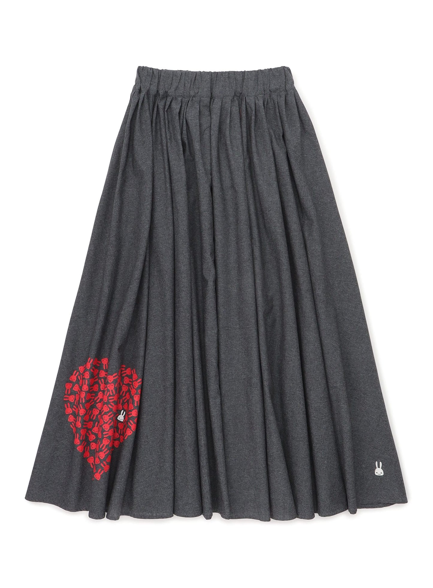 ハートのロングギャザースカート