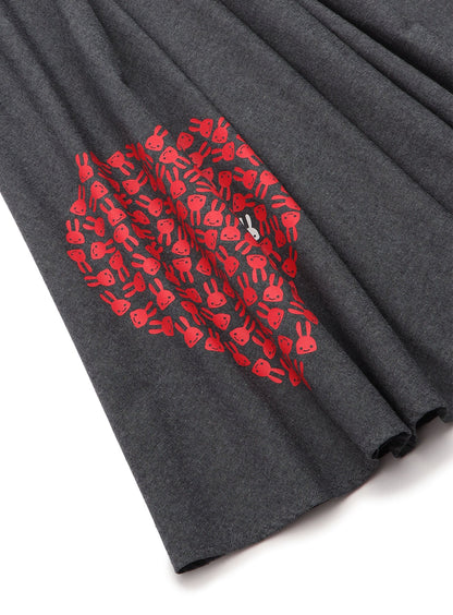 ハートのロングギャザースカート