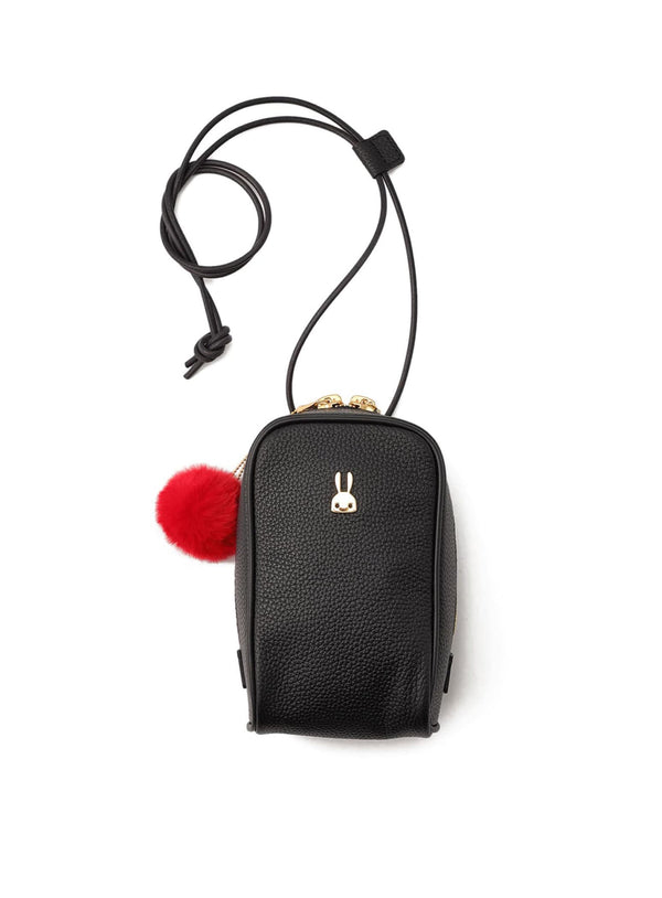 金ウサギレザーポーチバッグ