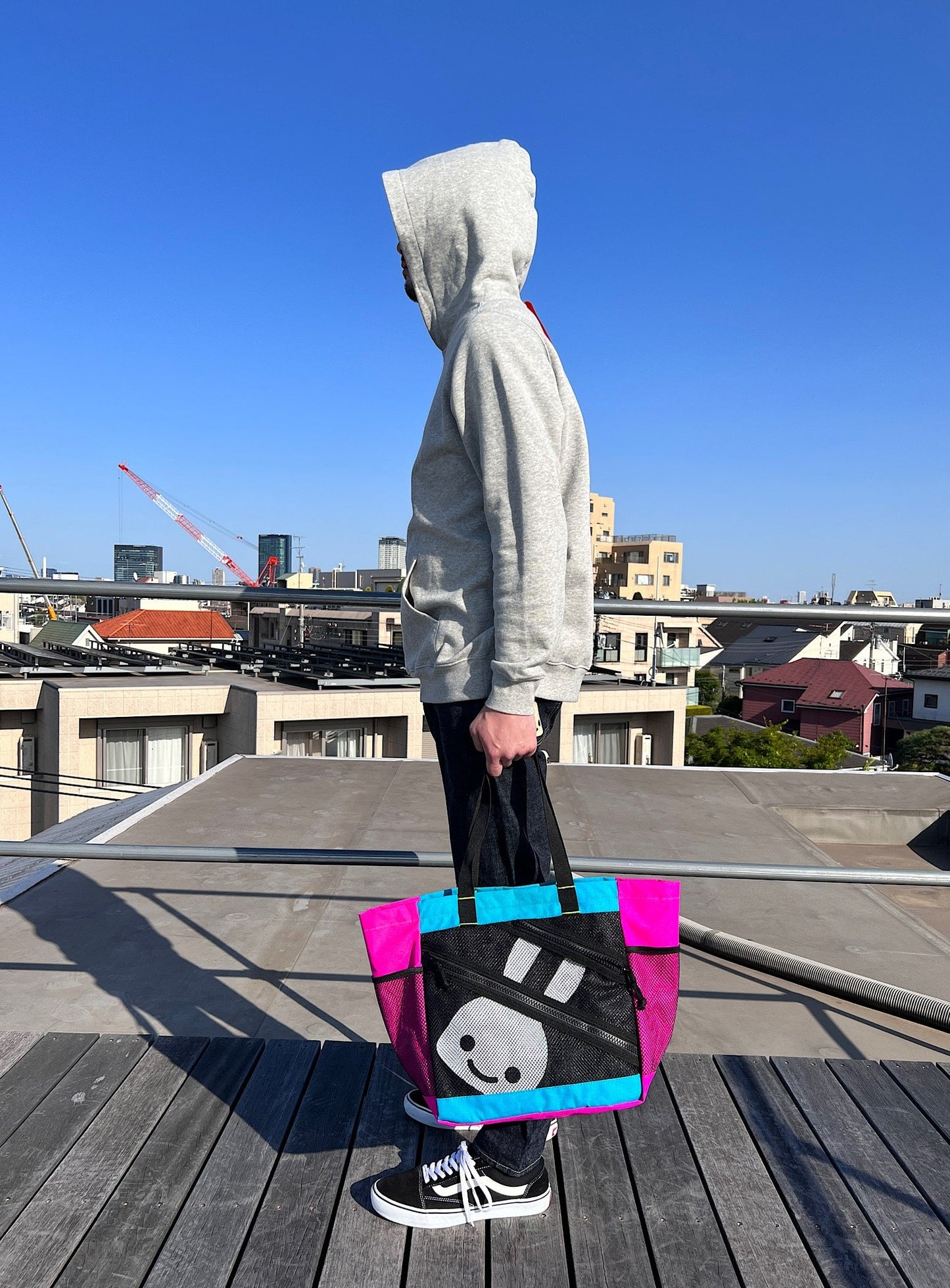 メッシュポケットトートバッグ
