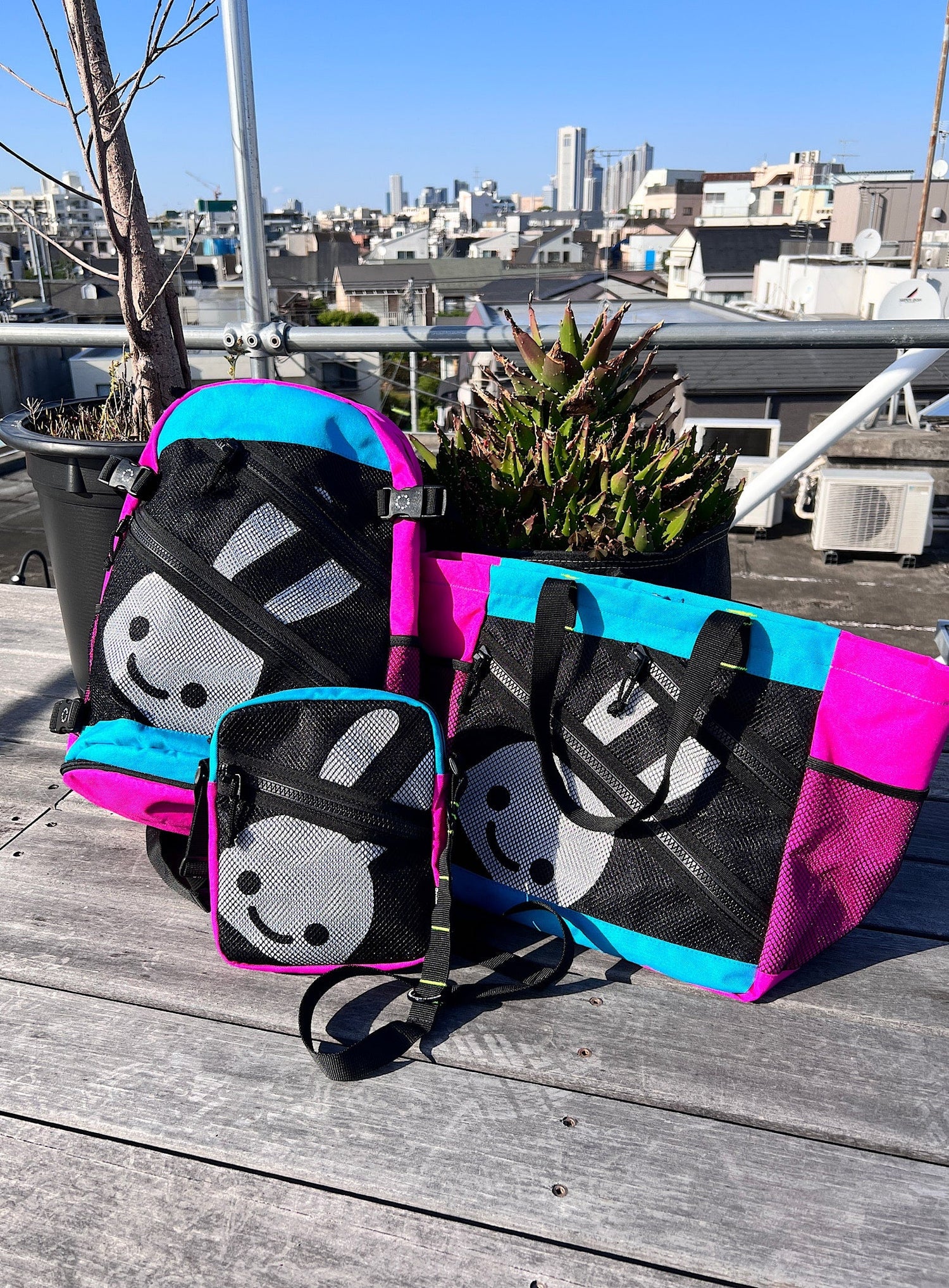 メッシュポケットショルダーバッグ