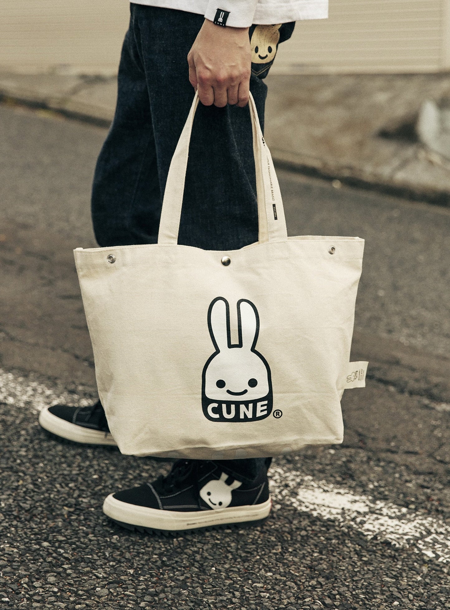 ベーシックコットントートバッグ CUNEウサギ