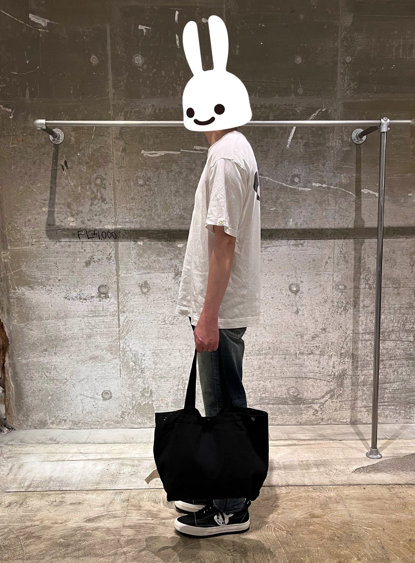 ベーシックコットントートバッグ ウサギたくさん
