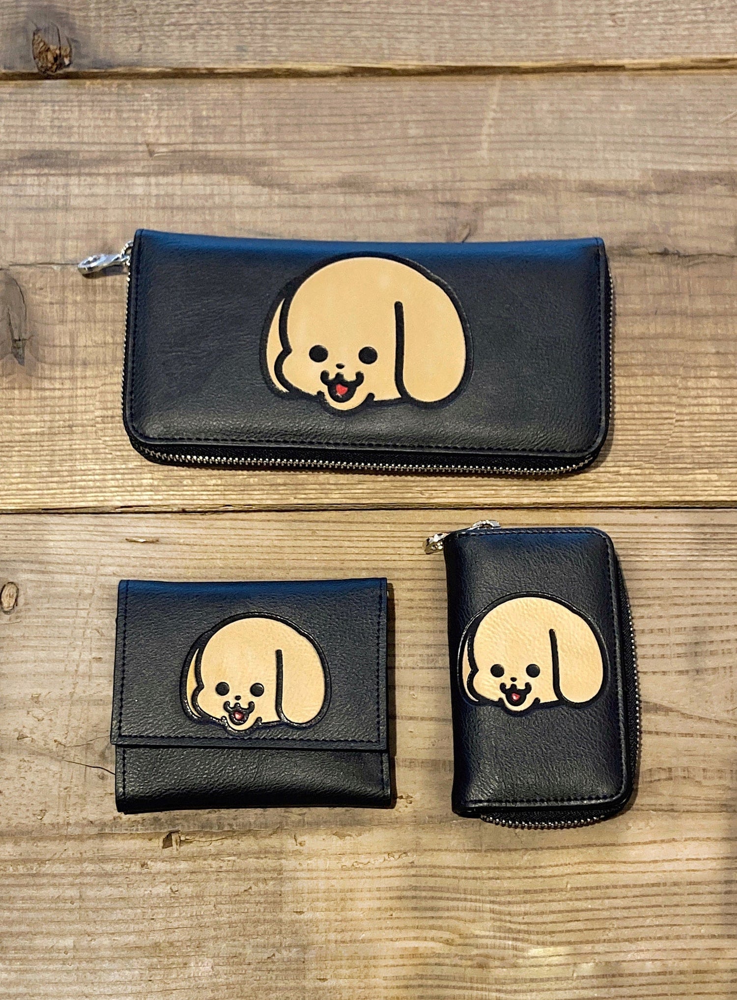 いぬちゃんプリントロングウォレット