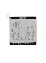 ハンドタオル うさちゃんとねこちゃん