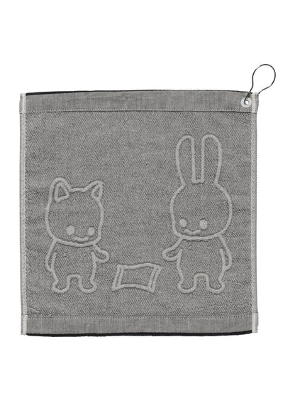 ハンドタオル うさちゃんとねこちゃん