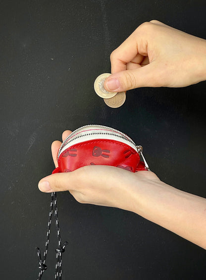 レザー首かけコインケース