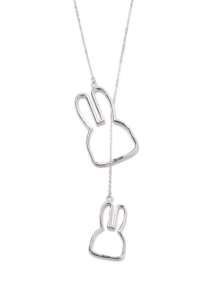 ウサギフレームネックレス