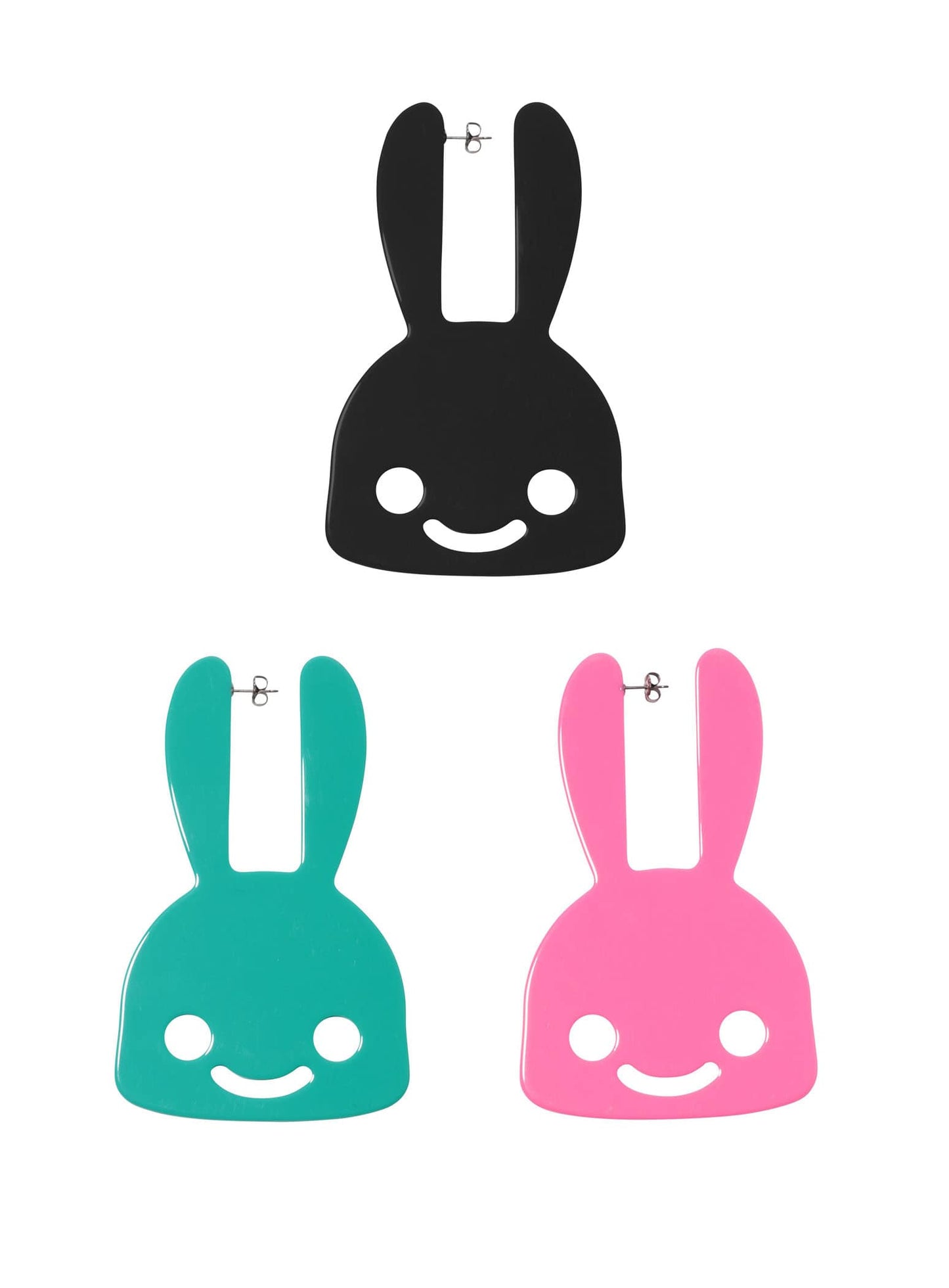 アクリルビッグウサギピアス 2P