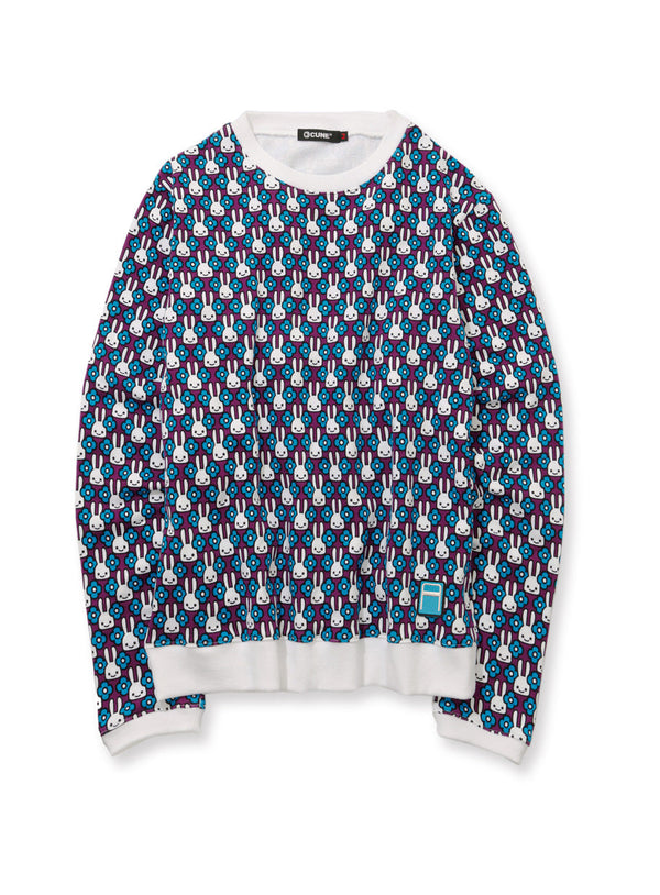 花ウサギクルーネック