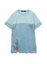 レディースボーダー切替Tシャツ