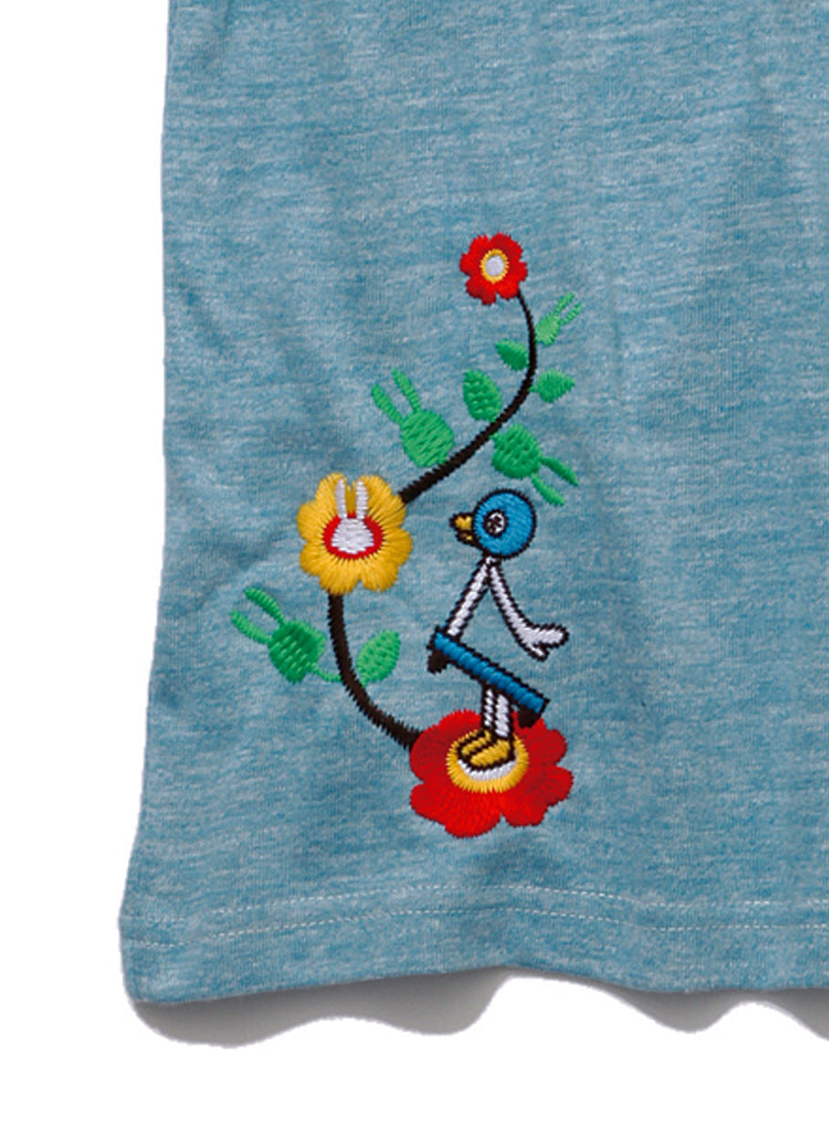 レディースボーダー切替Tシャツ