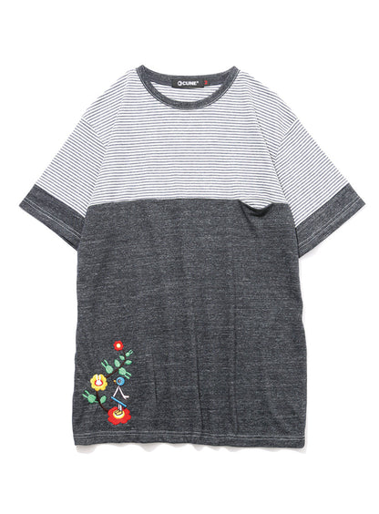 ボーダー切替Tシャツ