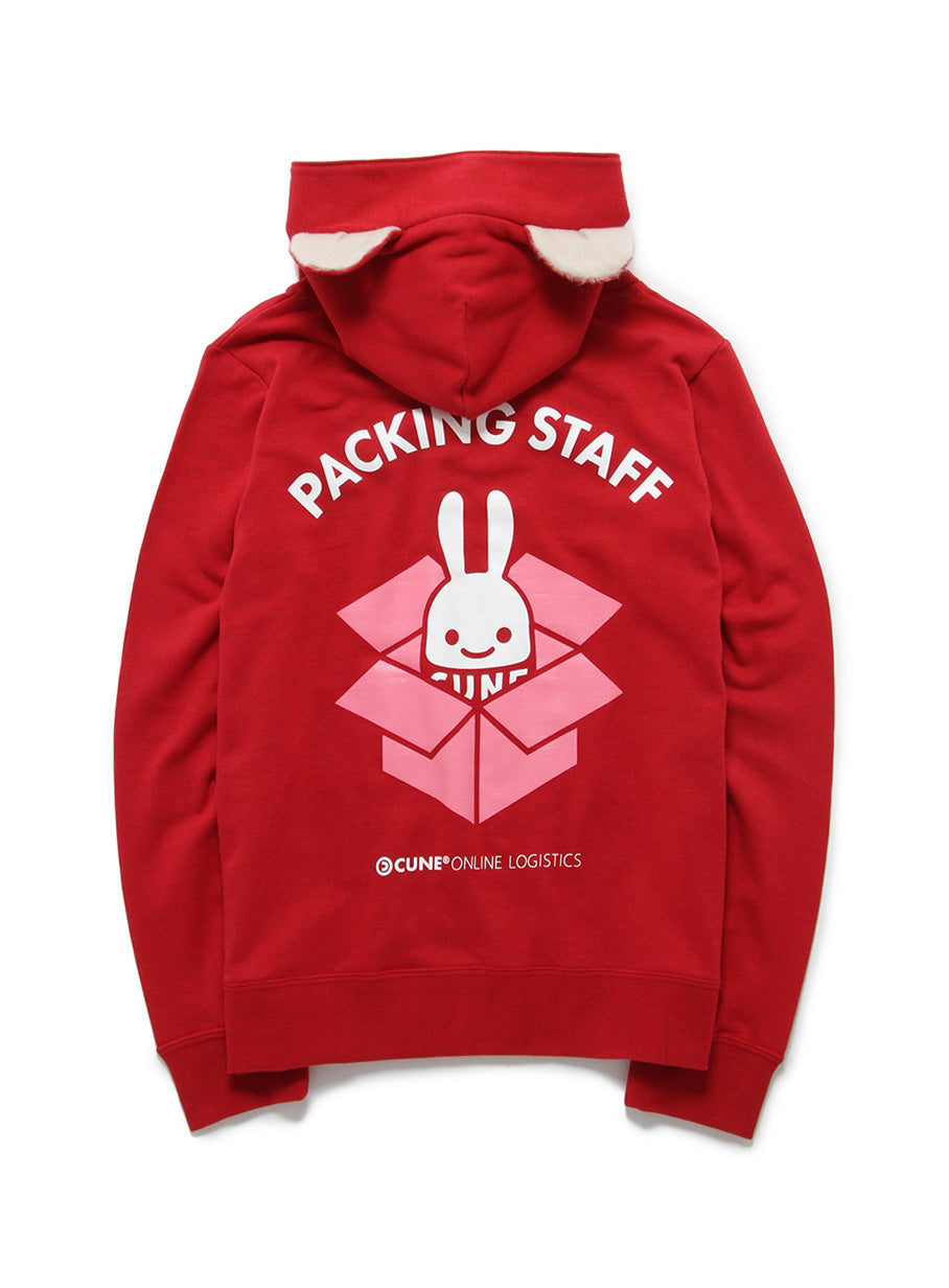 パッキングスタッフ耳付きパーカー