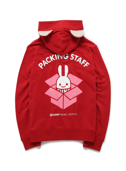 パッキングスタッフ耳付きパーカー