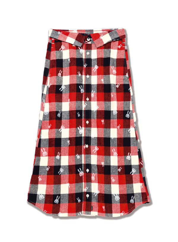 総柄チェックスカート