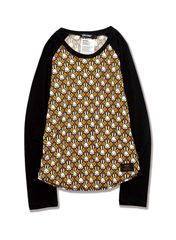 花ウサギラグランTシャツ