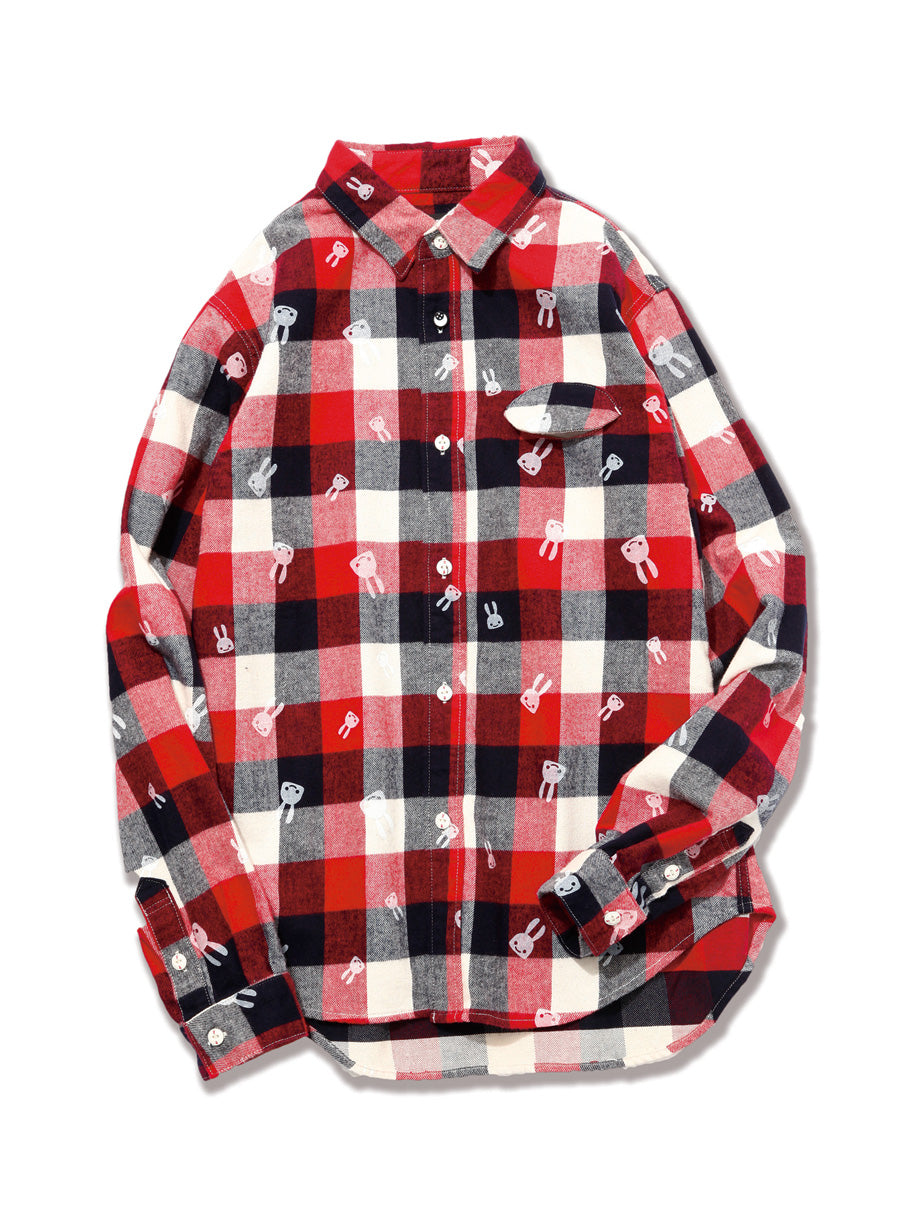 白目ウサギネルシャツ