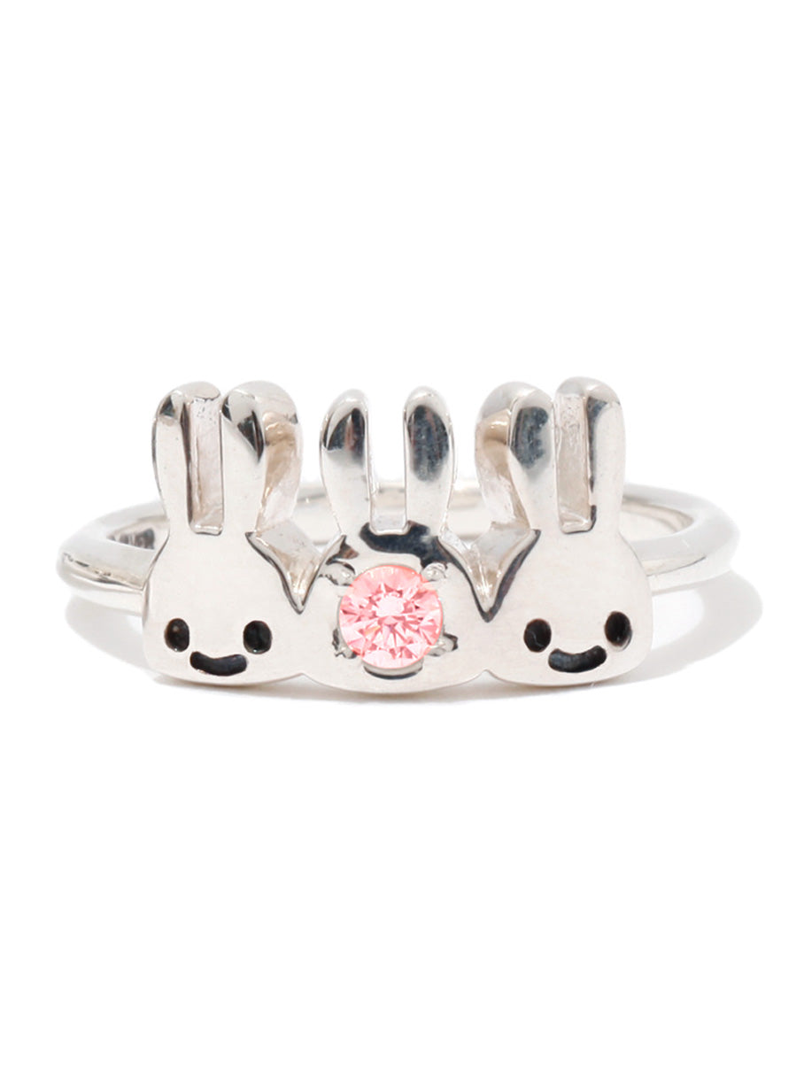 ウサギ三連リング