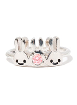 ウサギ三連リング