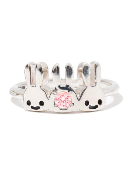 ウサギ三連リング