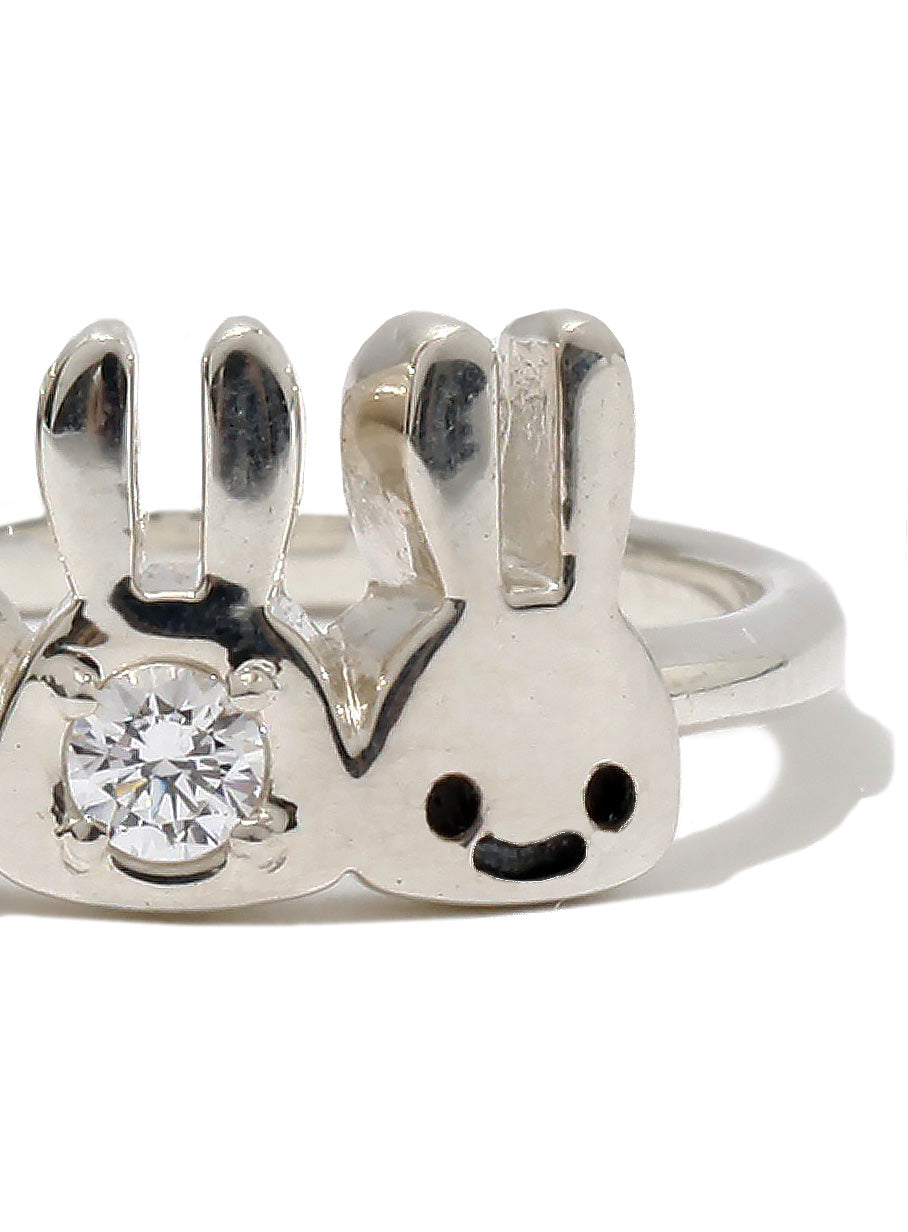 ウサギ三連リング