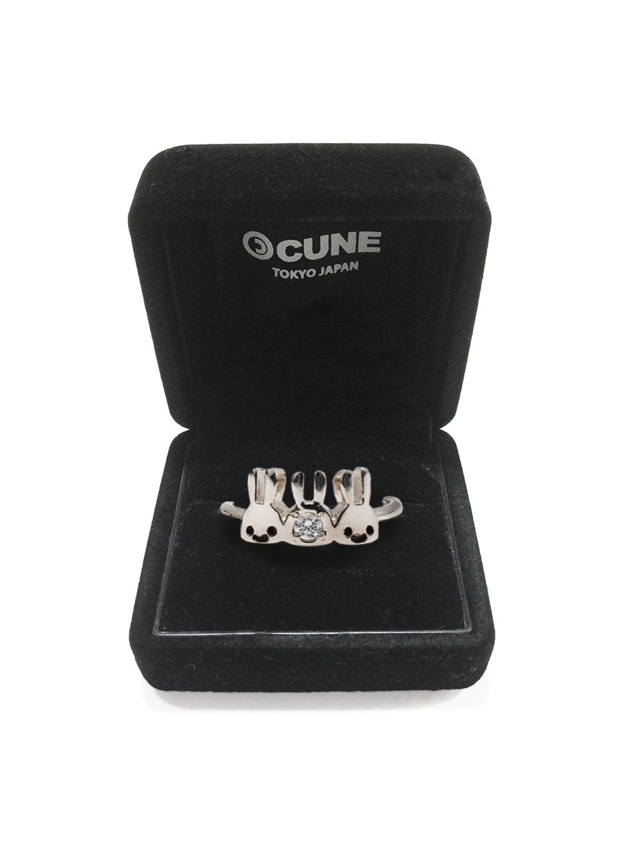 ウサギ三連リング