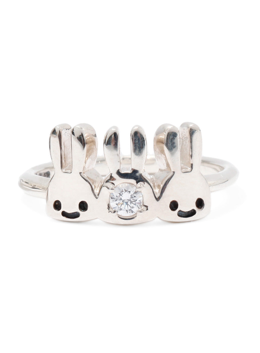 ウサギ三連リング