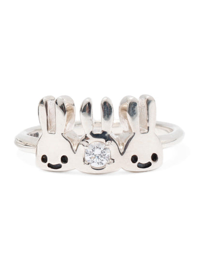 ウサギ三連リング