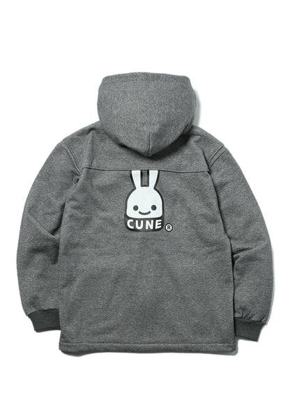 裏毛のダッフル風パーカー