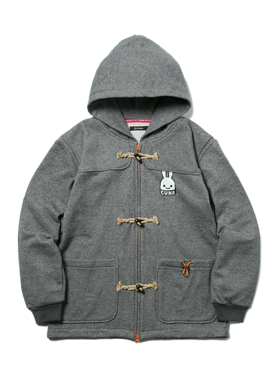 裏毛のダッフル風パーカー