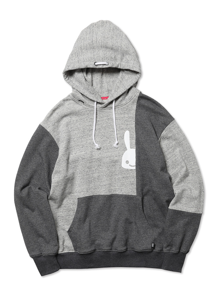 杢グレーのばらばらパーカー2