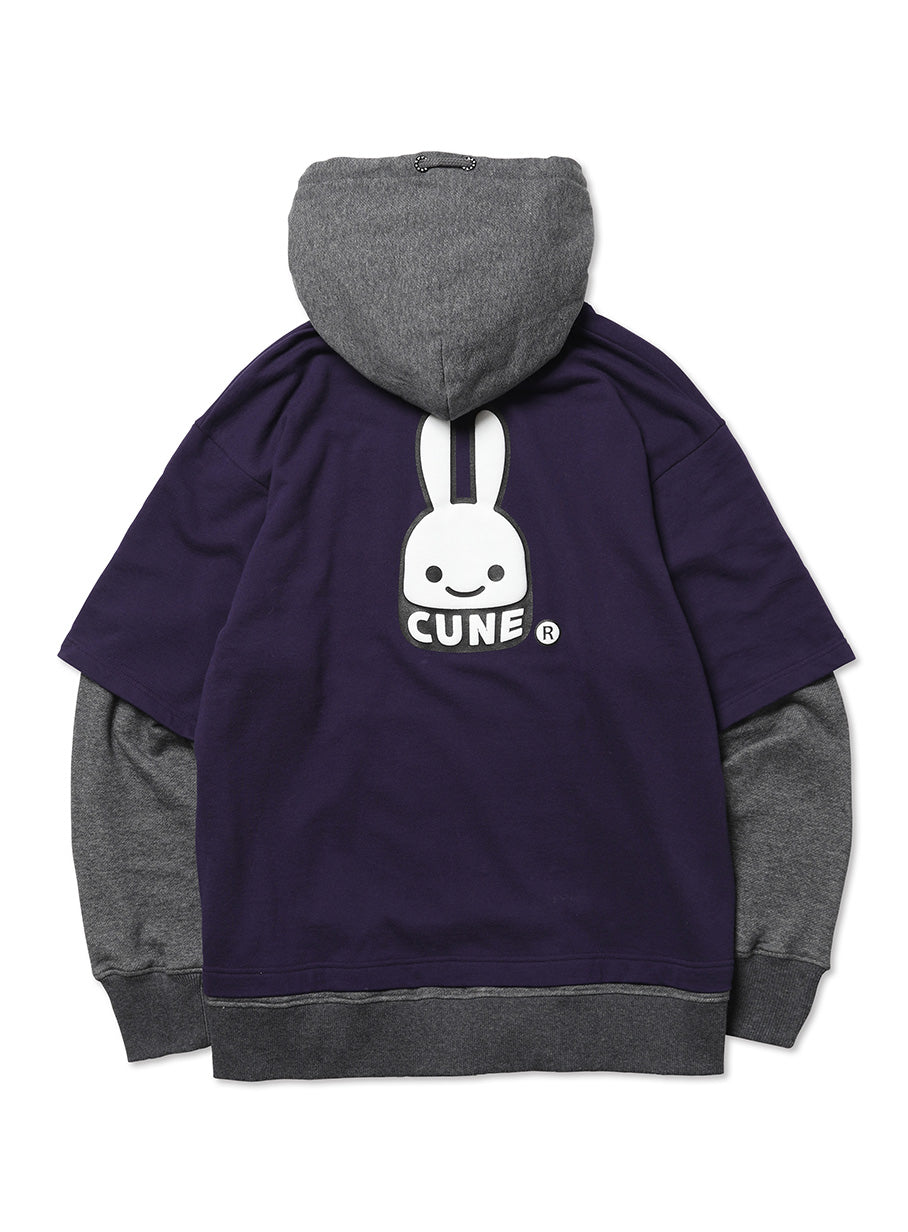 Tシャツを重ね着パーカー – CUNE
