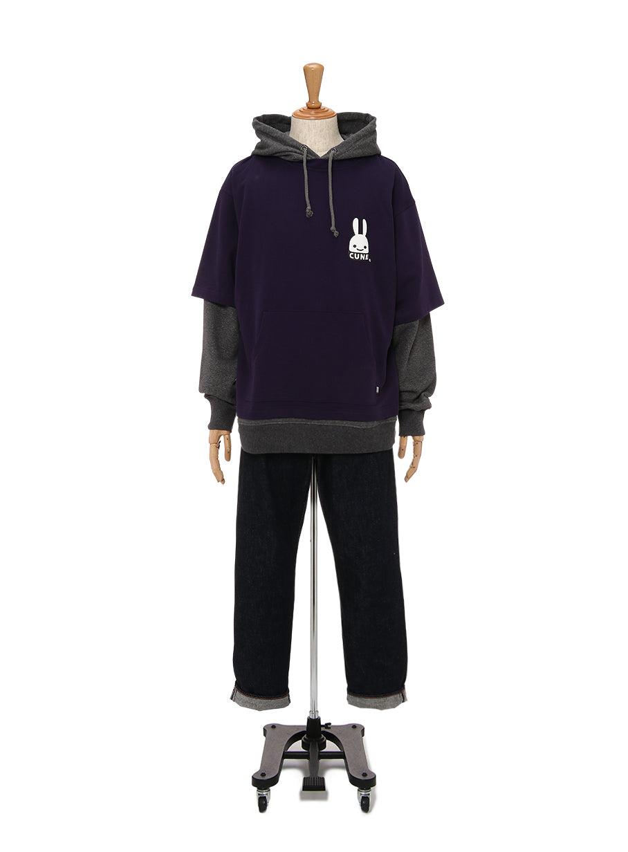 Tシャツを重ね着パーカー – CUNE