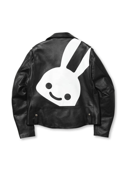 袖ハートカウレザーのライダースジャケット