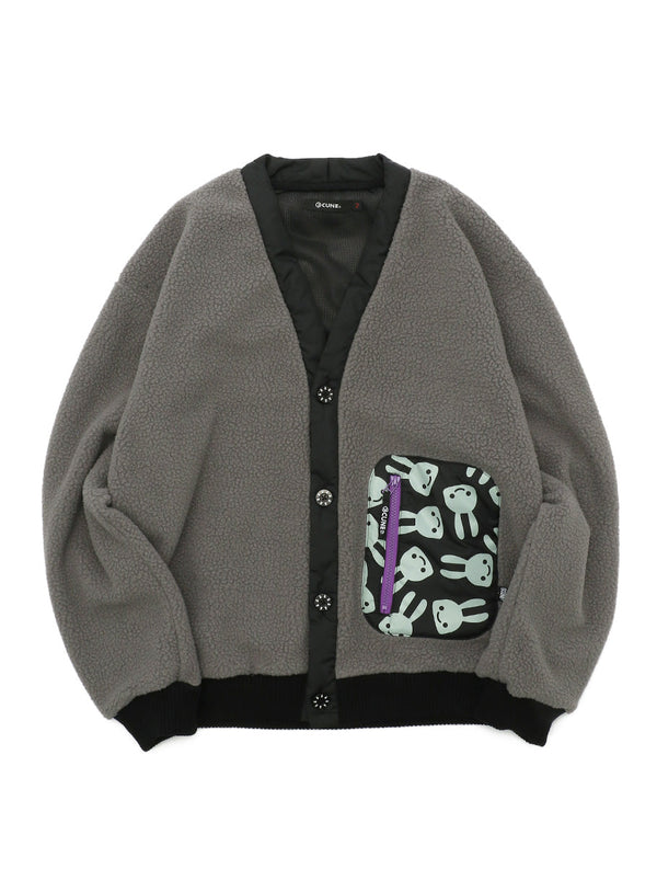 ボアカーディガン