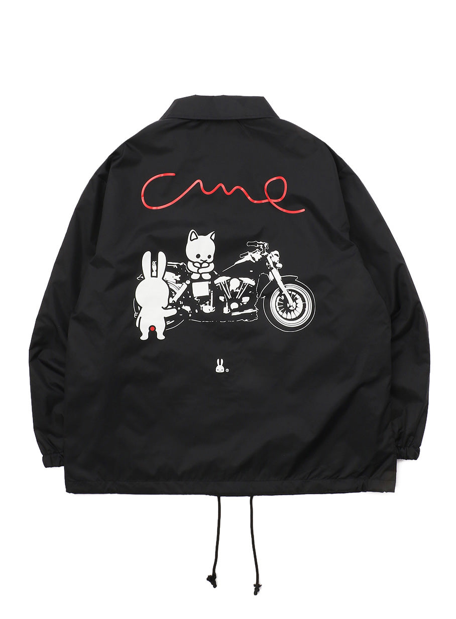 ナイロンコーチジャケット バイク