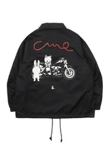 ナイロンコーチジャケット バイク