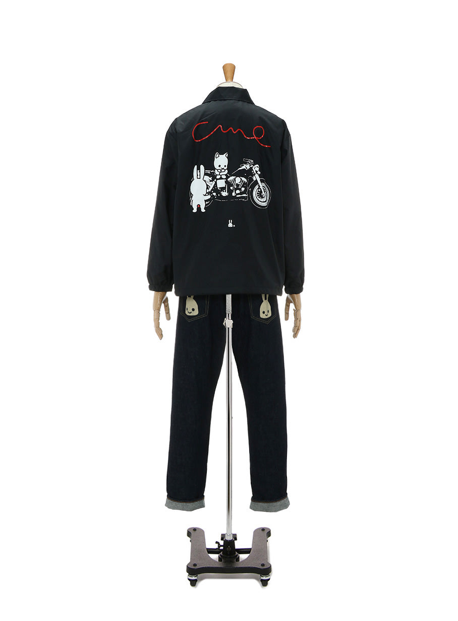 ナイロンコーチジャケット バイク