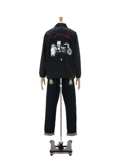 ナイロンコーチジャケット バイク