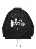 ナイロンコーチジャケット バイク