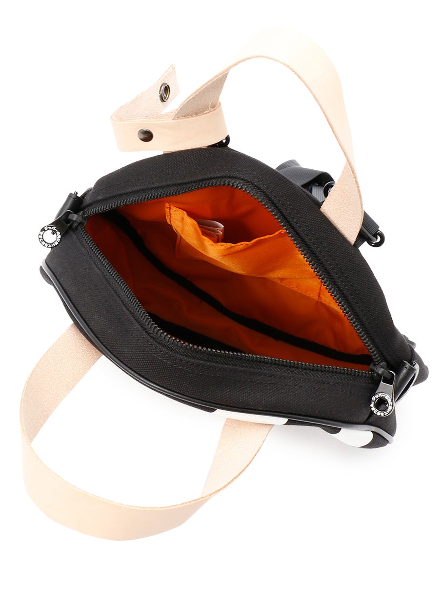 レザーハンドルラウンド3WAYバッグ S