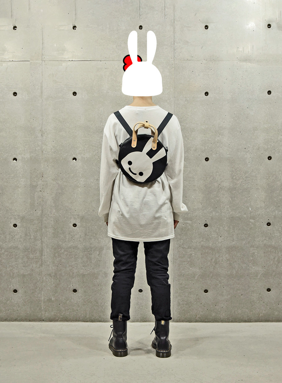 レザーハンドルラウンド3WAYバッグ S