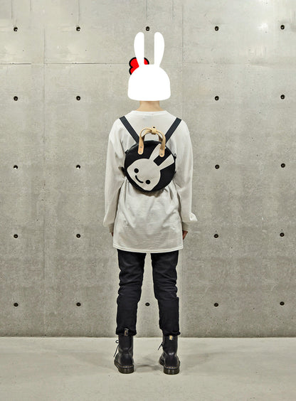 レザーハンドルラウンド3WAYバッグ S