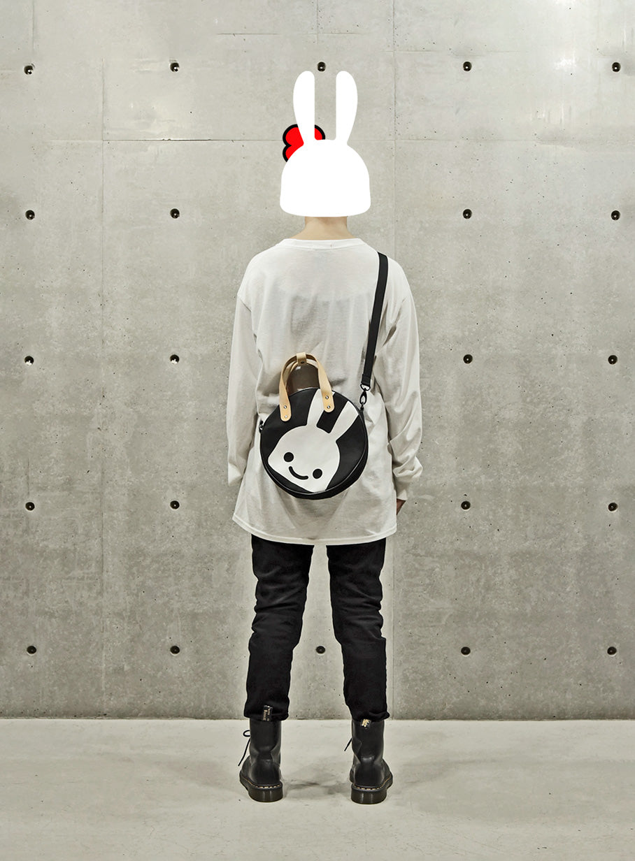 レザーハンドルラウンド3WAYバッグ S