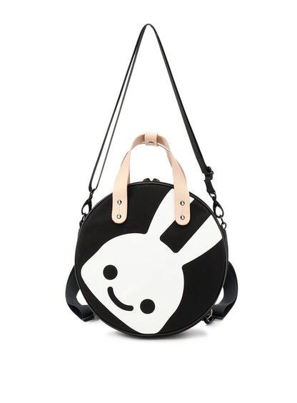 レザーハンドルラウンド3WAYバッグ S