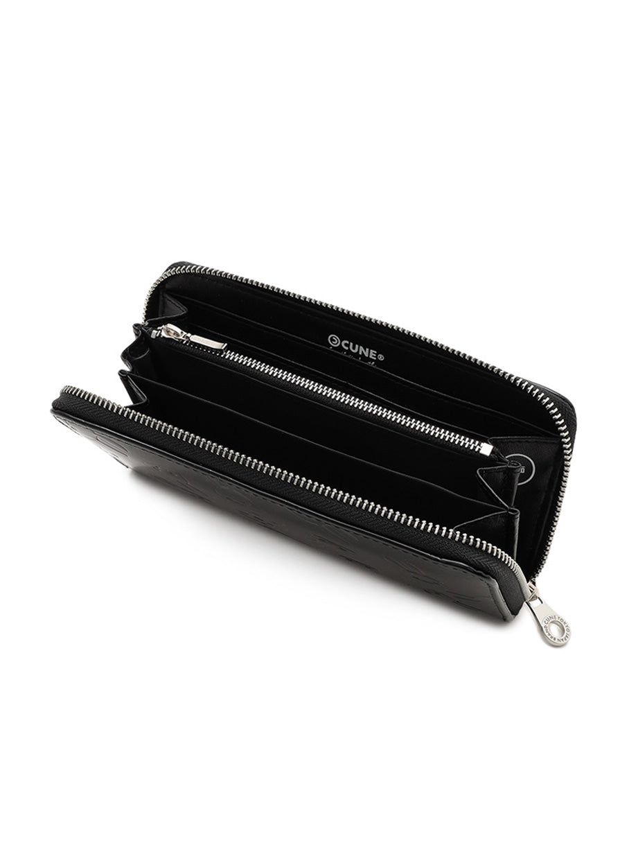 エナメルエンボスロングウォレット