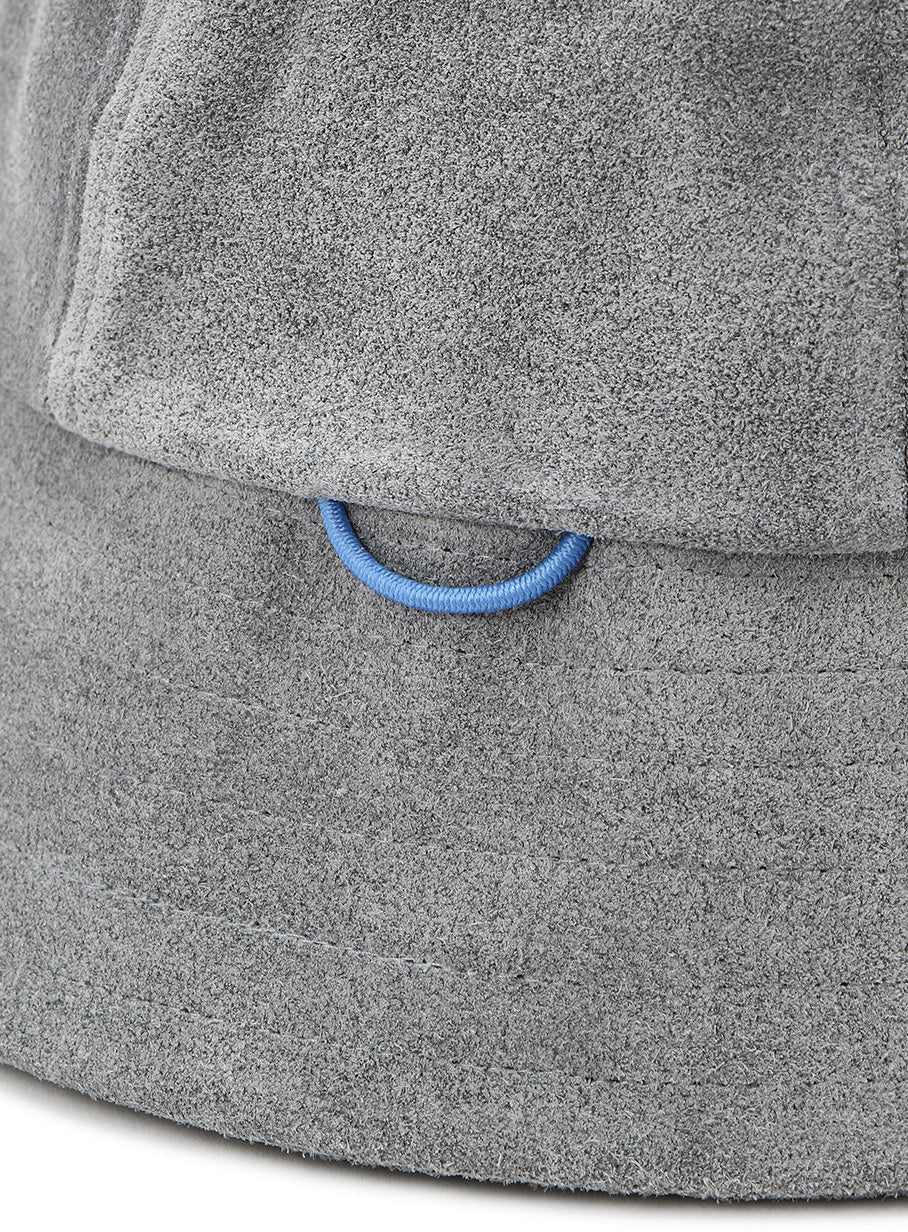 刺繍のレザーメトロハット