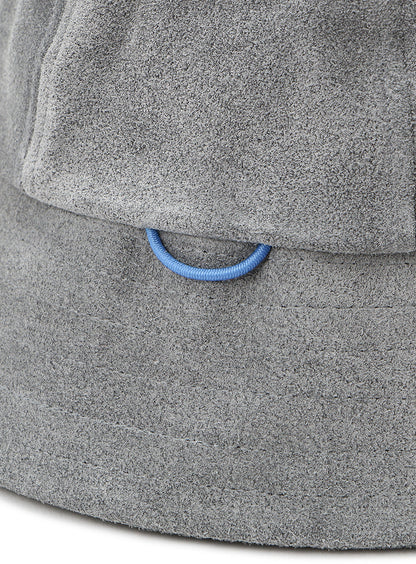 刺繍のレザーメトロハット