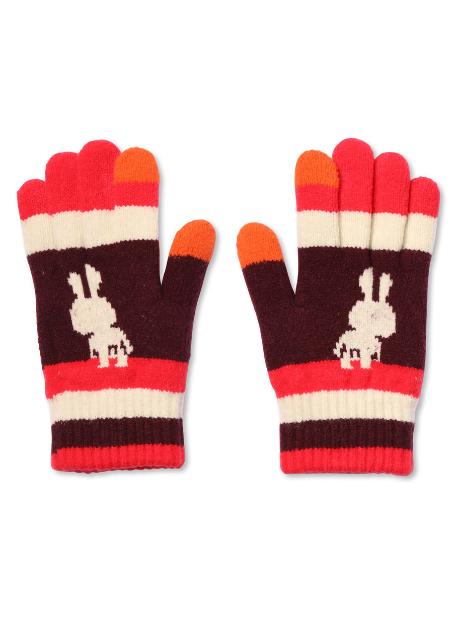 首が前にでたうさちゃんの手袋